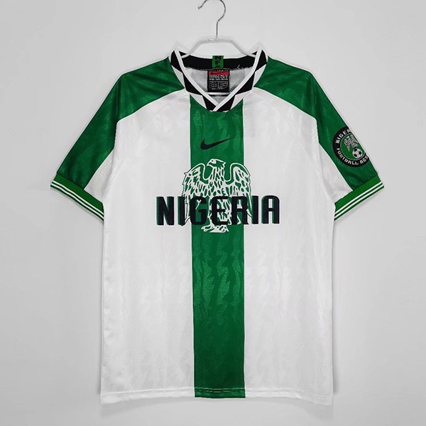 Nigeria 96/98 Away White/Green Soccer Jersey