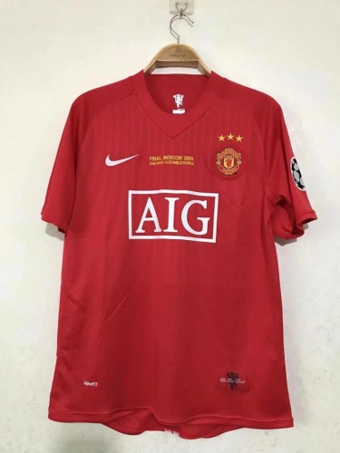 Man Utd 07/08 Home UCL Final 3 Stars Jersey
