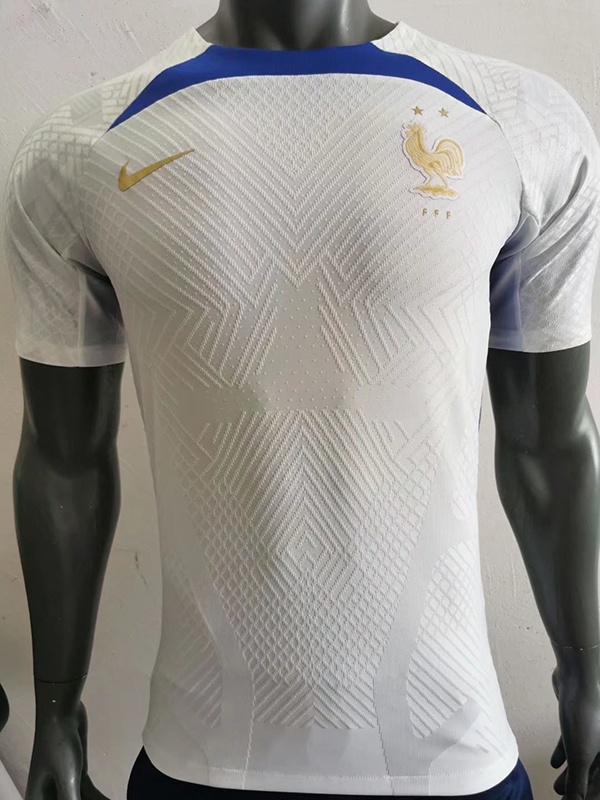 France 2022 White/Blue Training Jersey(Player)