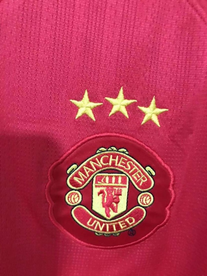 Man Utd 07/08 Home UCL Final 3 Stars Jersey