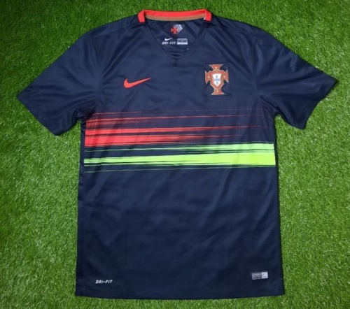 Portugal 15/16 Away Black Soccer Jersey