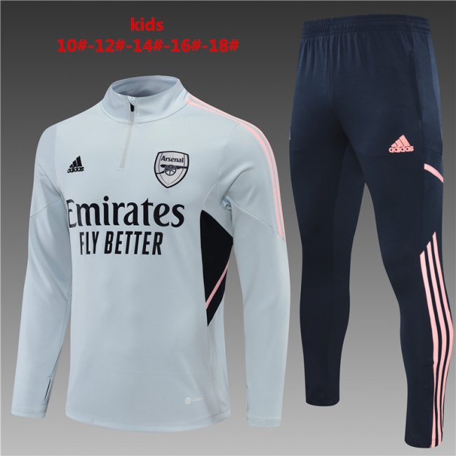 Kids Arsenal 22/23 Tracksuit - Light Grey