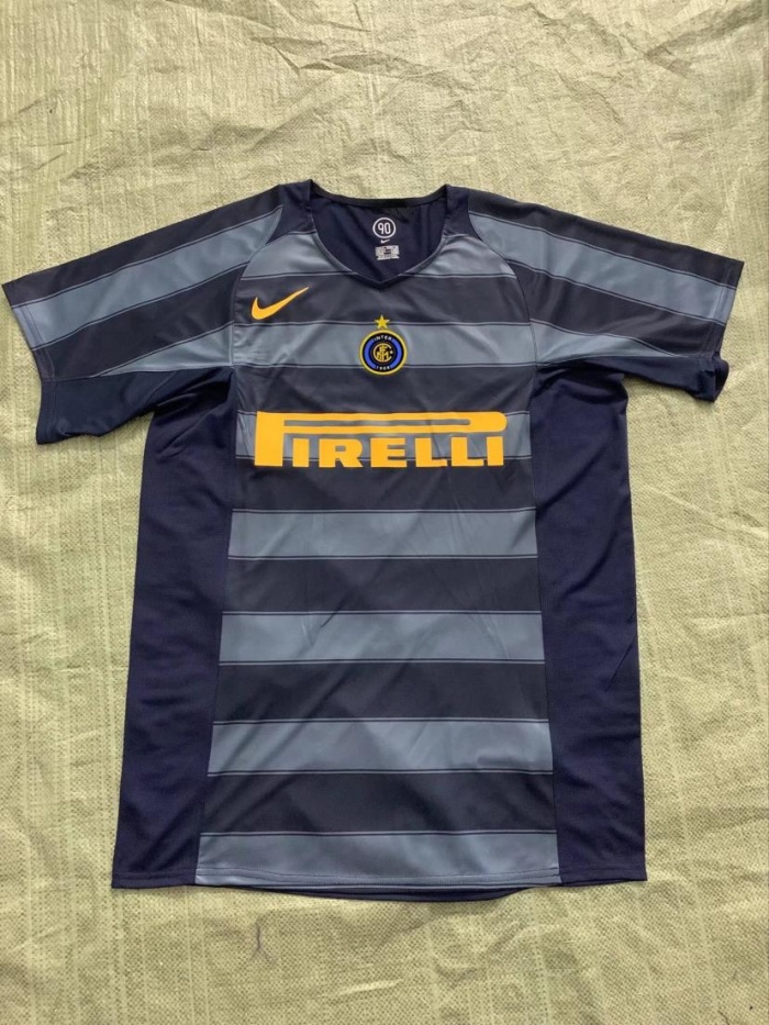 Inter milan 04/05 Third Black/Grey Soccer Jersey