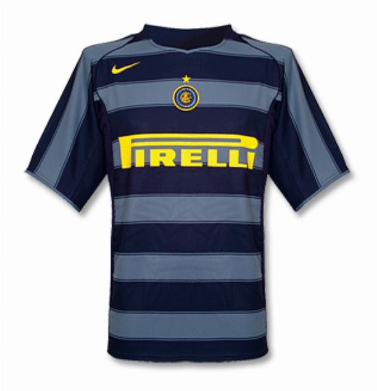 Inter milan 04/05 Third Black/Grey Soccer Jersey