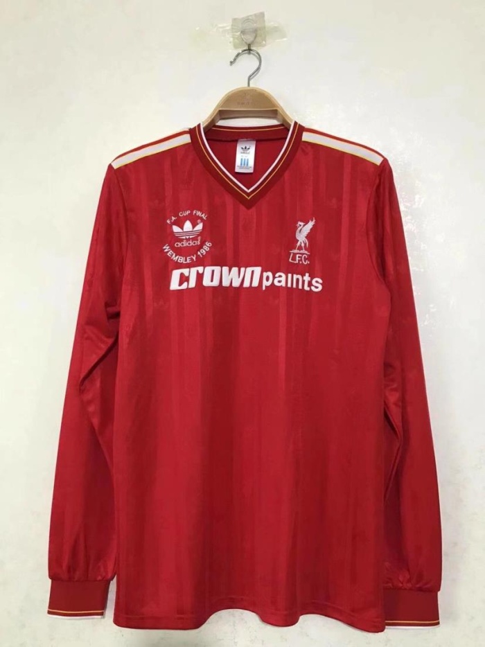 Liverpool 85/86 Home Long Soccer Jersey