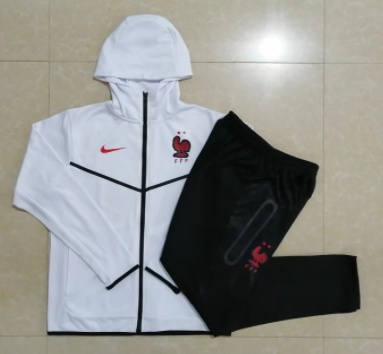 France 2022 Hoodie Tracksuit - White