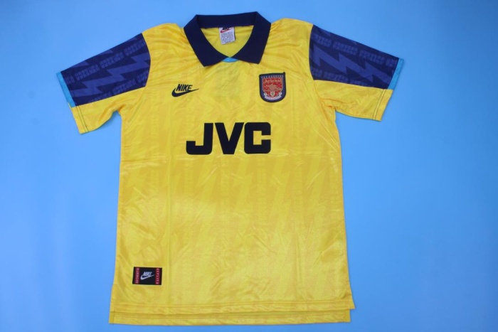 Arsenal 94/95 Third Yellow Soccer Jersey