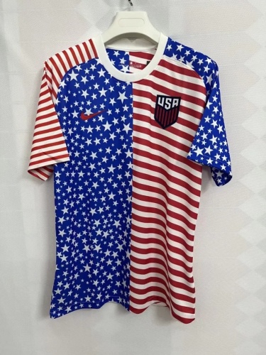 USA 2022 Special Blue/Red Soccer Jersey