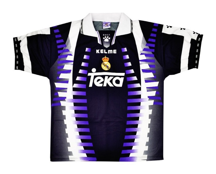 Real Madrid 97/98 Third Black/Purple Soccer Jersey