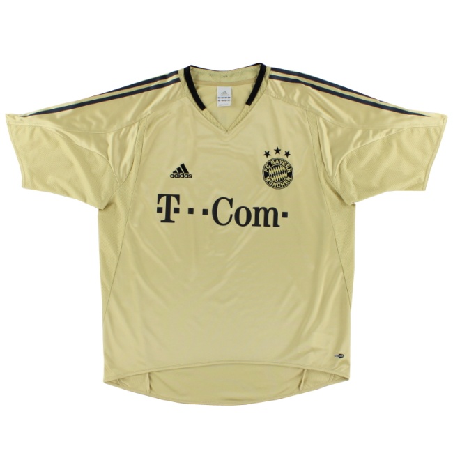 Bayern Munich 04/05 Away Gold Soccer Jersey