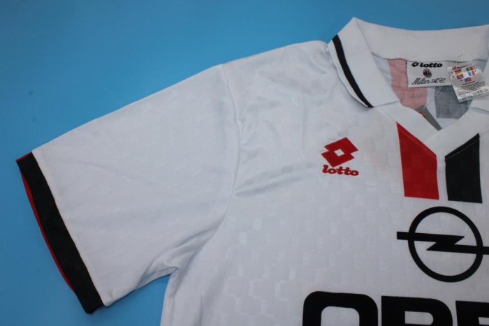 AC Milan 95/96 Away White Soccer Jersey