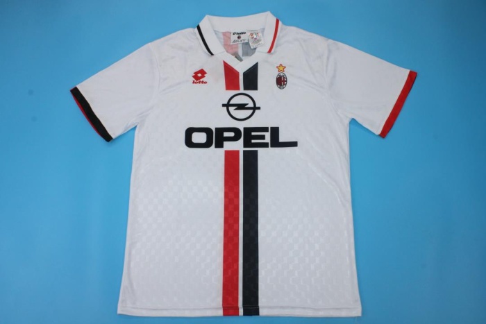 AC Milan 95/96 Away White Soccer Jersey