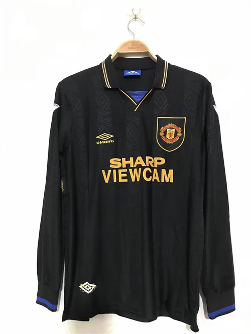 Manchester Utd 93/94 Away Black Long Jersey