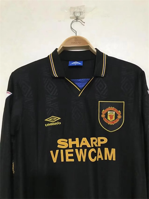 Manchester Utd 93/94 Away Black Long Jersey