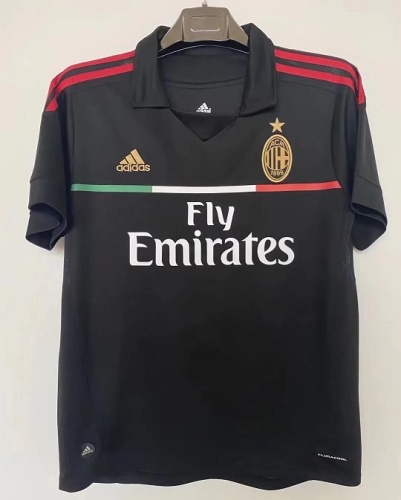 AC Milan 11/12 Third Black Soccer Jersey