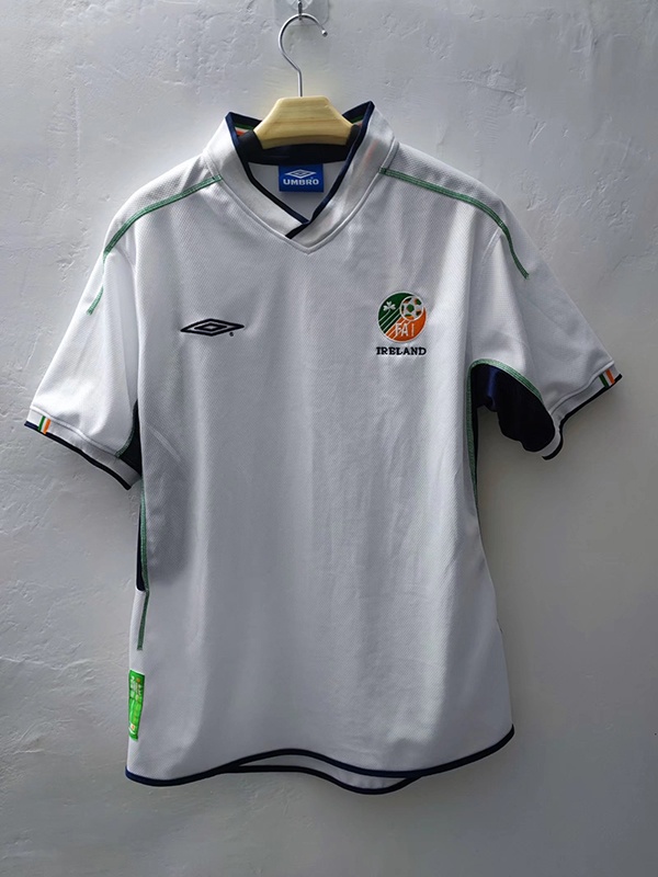 Ireland 2002 World Cup Away White Soccer Jersey