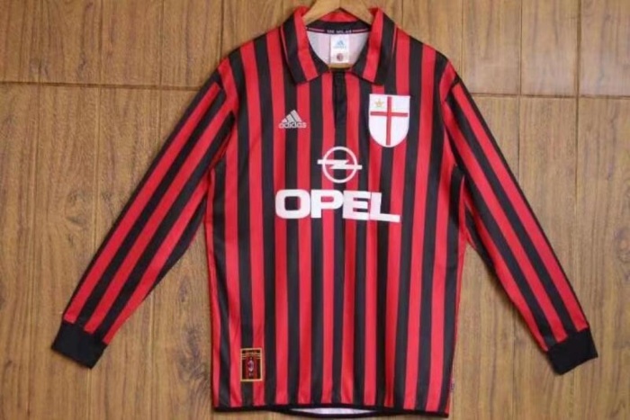 AC Milan 99/00 Home Long Soccer Jersey