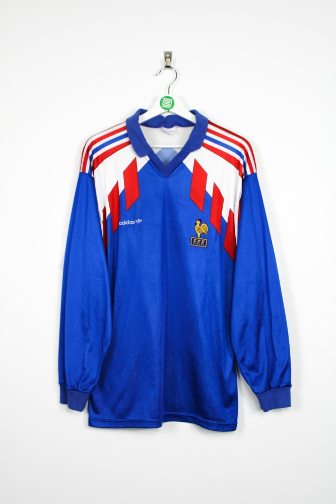 France 90/92 Home Long Soccer Jersey