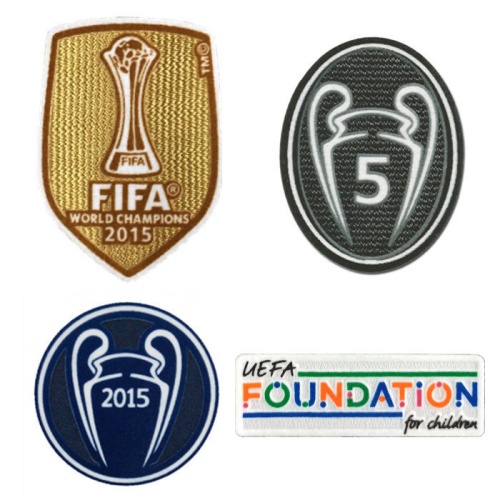 FIFA World Champions 2015+UCL Honor 5+Winners 2015+Foundation Patch