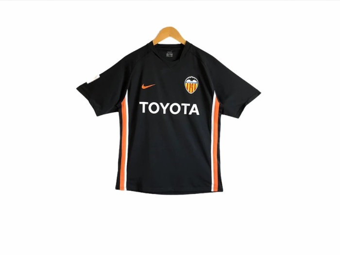 Valencia 05/06 Away Black Soccer Jersey