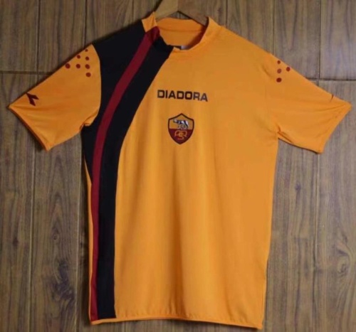 Roma 05/06 Away Yellow Soccer Jersey