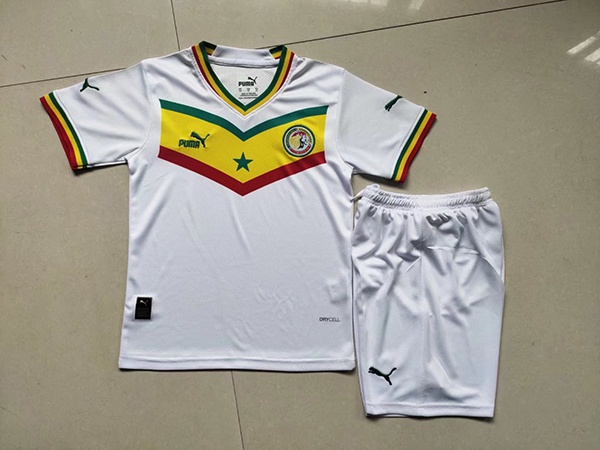 Kids-Senegal 2022 World Cup Home Soccer Jersey