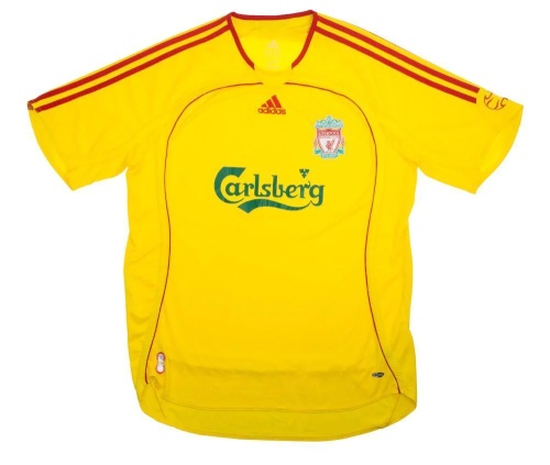 Liverpool 06/07 Away Yellow Soccer Jersey
