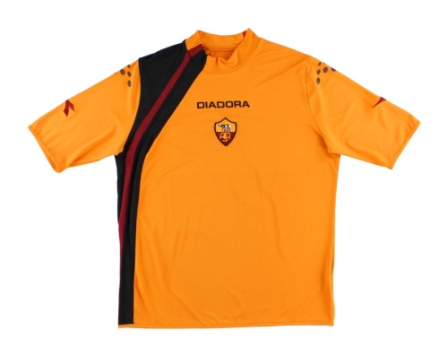 Roma 05/06 Away Yellow Soccer Jersey