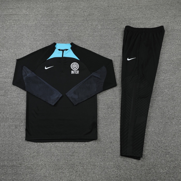 Inter Milan 22/23 Tracksuit - Black/Blue