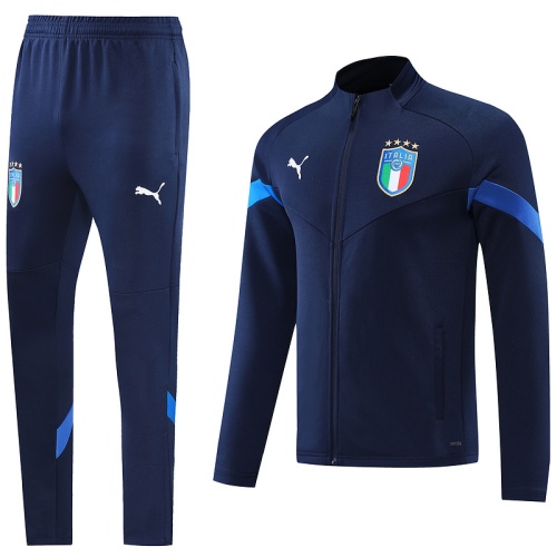 Italy 22/23 Tracksuit - Dark Blue/Blue