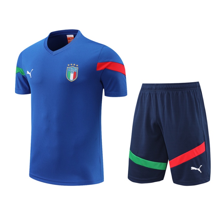 Italy 2022 Blue Training Kit Jerseys