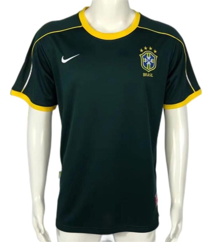 Brazil 1998 World Cup GK Dark Green Soccer Jersey