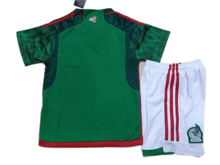 Kids-Mexico 2022 World Cup Home Soccer Jersey