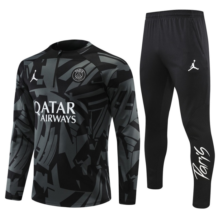 Paris St Germain 22/23 Tracksuit - Black/Grey