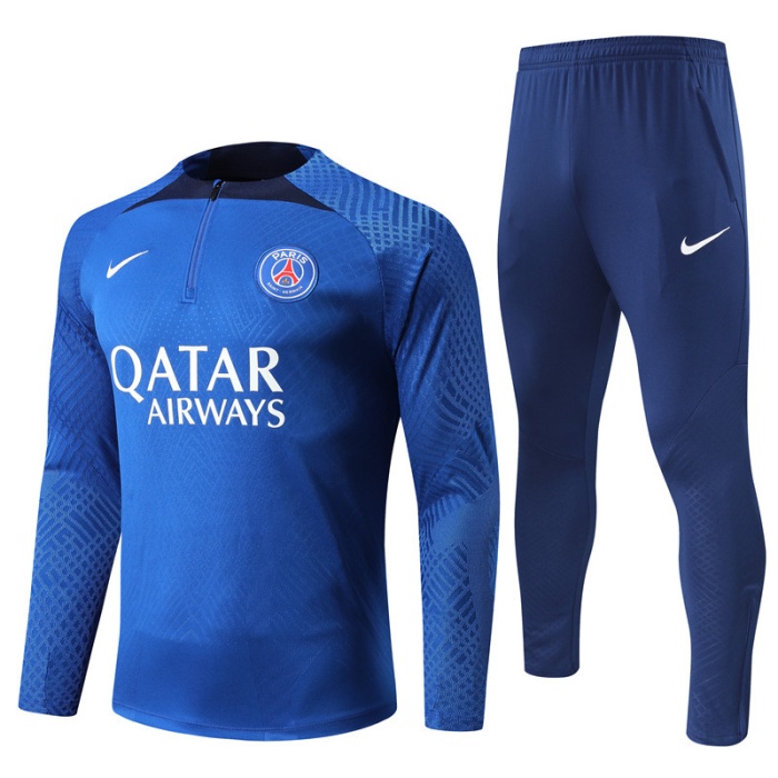 Kids Paris St Germain 22/23 Tracksuit - Blue