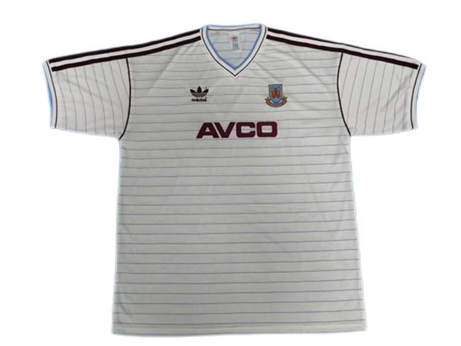 Westham 1986 Away White Soccer Jersey