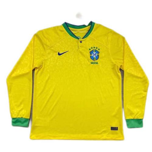 Brazil 2022 World Cup Home Long Soccer Jersey