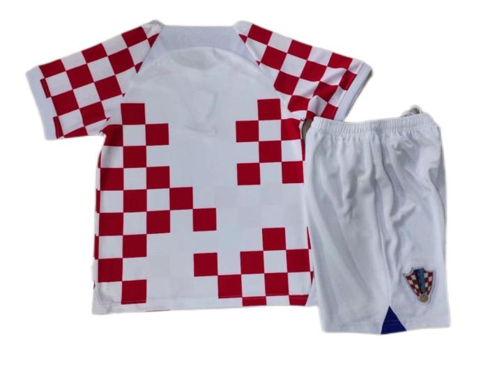 Kids-Croatia 2022 World Cup Home Soccer Jersey