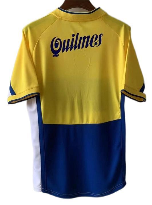 Boca Juniors 2001 Away Yellow Soccer Jersey