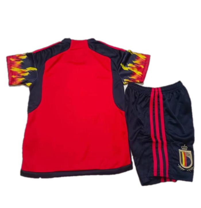 Kids-Belgium 2022 World Cup Home Soccer Jersey