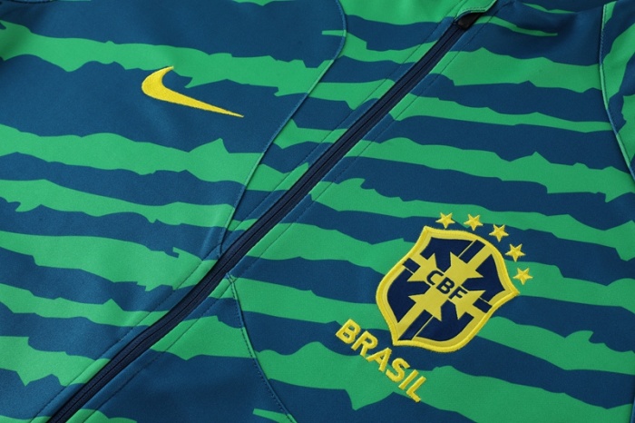 Brazil 22/23 Tracksuit - Blue/Green