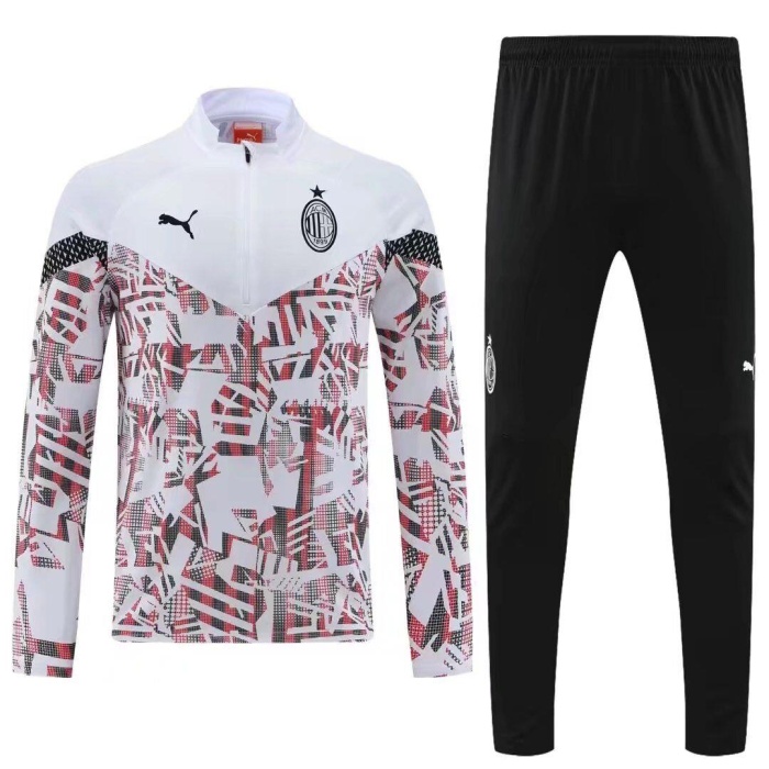 AC Milan 22/23 Tracksuit - White/Red/Black