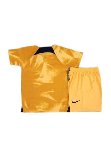 Kids-Netherlands 2022 World Cup Home Soccer Jersey