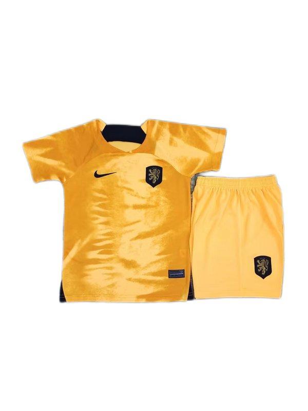 Kids-Netherlands 2022 World Cup Home Soccer Jersey