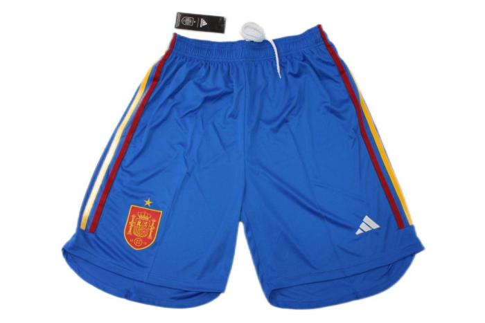 Spain 2022 World Cup Away Blue Soccer Shorts