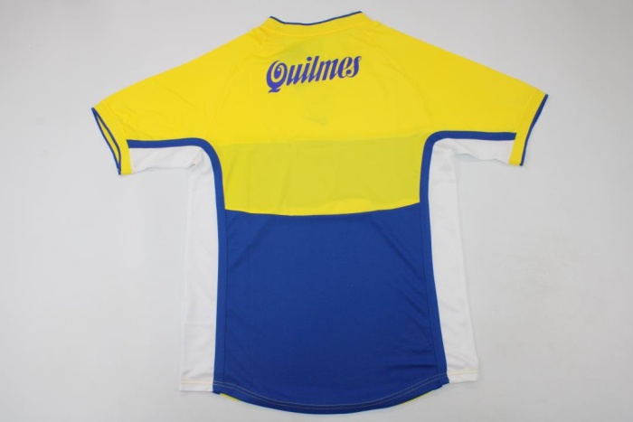 Boca Juniors 01/02 Away Yellow Soccer Jersey