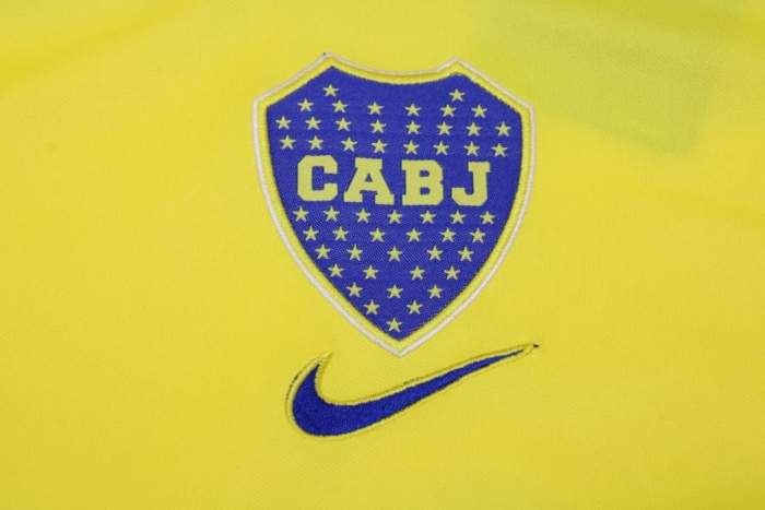 Boca Juniors 01/02 Away Yellow Soccer Jersey
