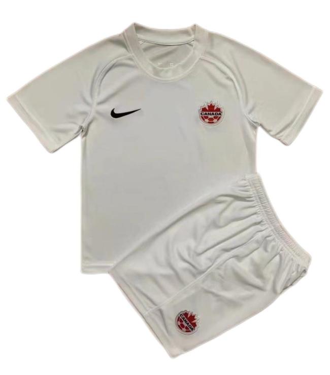 Kids-Canada 2022 World Cup Away White Soccer Jersey