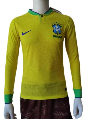 Brazil 2022 World Cup Home Long Jersey(Player)