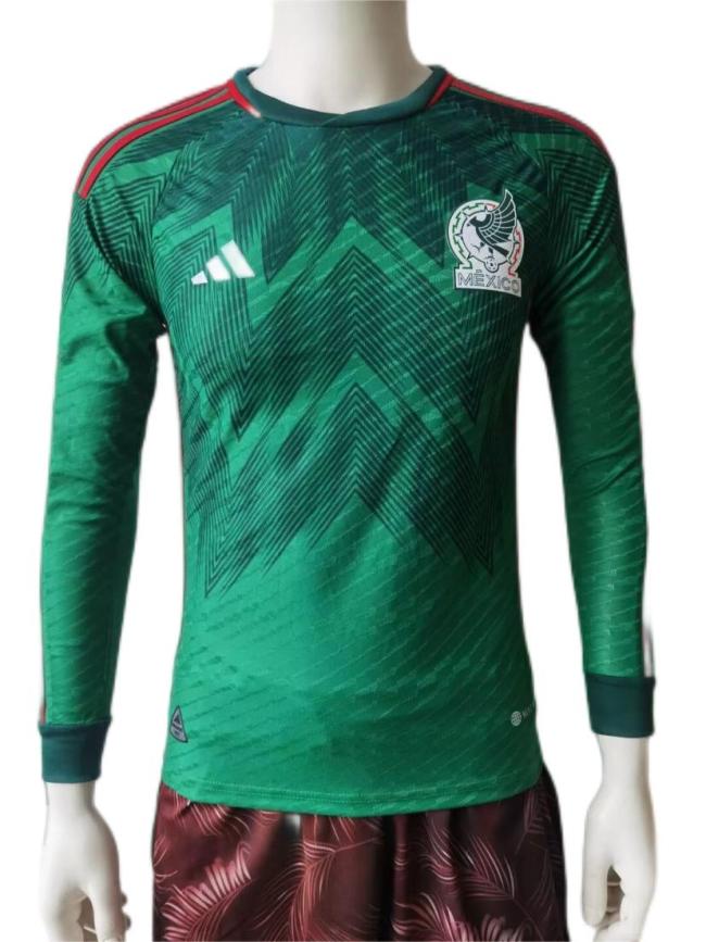 Mexico 2022 World Cup Home Long Jersey(Player)